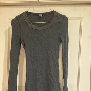 Grey Blue, Free People, long sleeve thermal size Small.